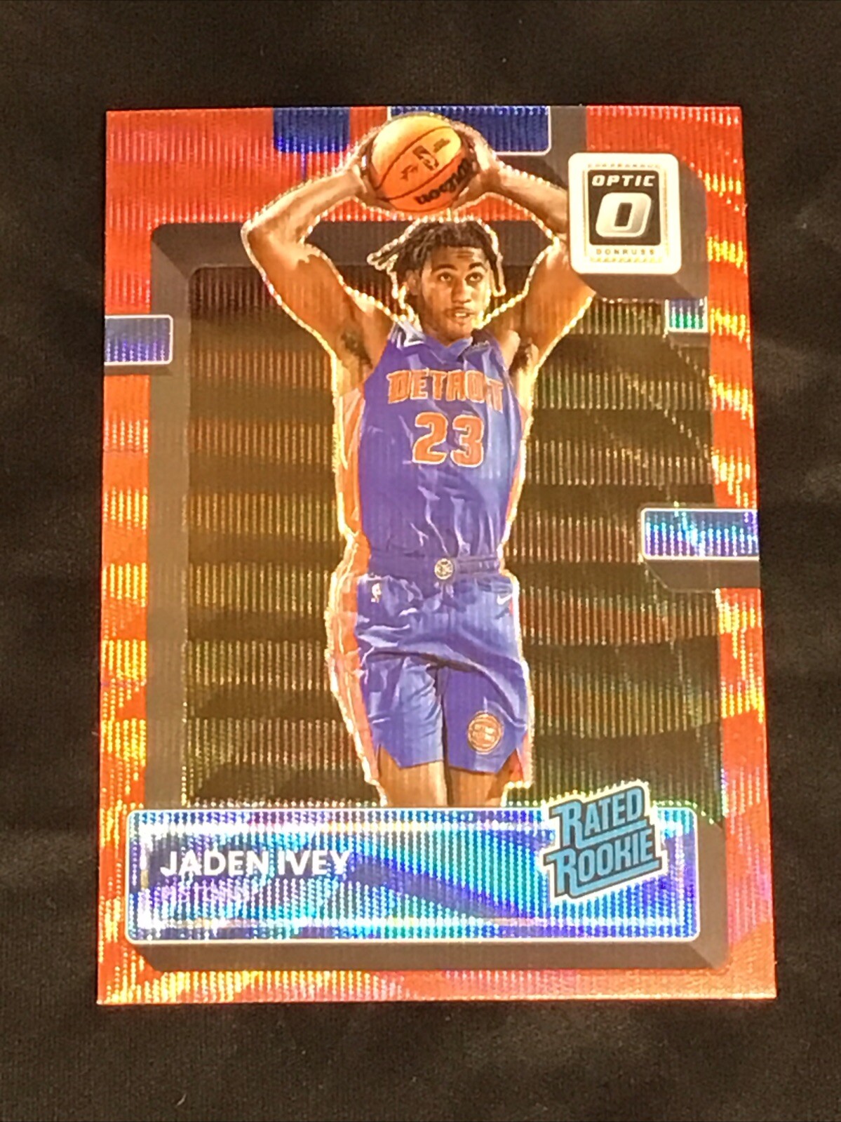 Jaden Ivey 2022-23 Donruss Optic #241 Red Wave Rated Rookie Detroit Pistons
