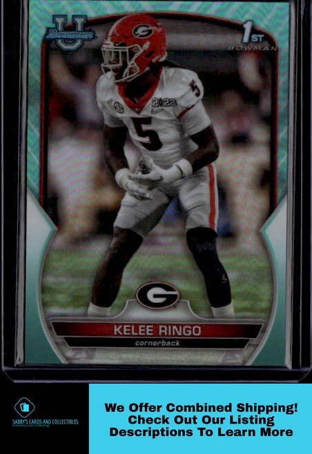 Kelee Ringo 2022 Bowman University Chrome #68 Aqua Refractor /299 1st Bowman
