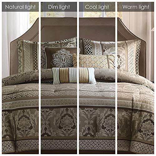 Cozy Comforter Set - Luxurious Queen (90 in x 90 in) Bellagio Brown/Gold - Picture 2 of 7