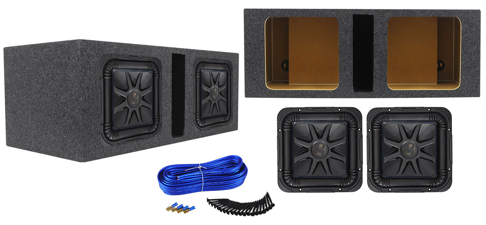 2 Kicker L7S104 10 автомобильных сабвуферов solobaric L7S мощностью 2400 Вт саб-бокс 44L7S10-4 81590₽