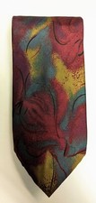 Enrico Coveri Italian Silk Tie Fashion Point Made in USA Line Drawing Stylized