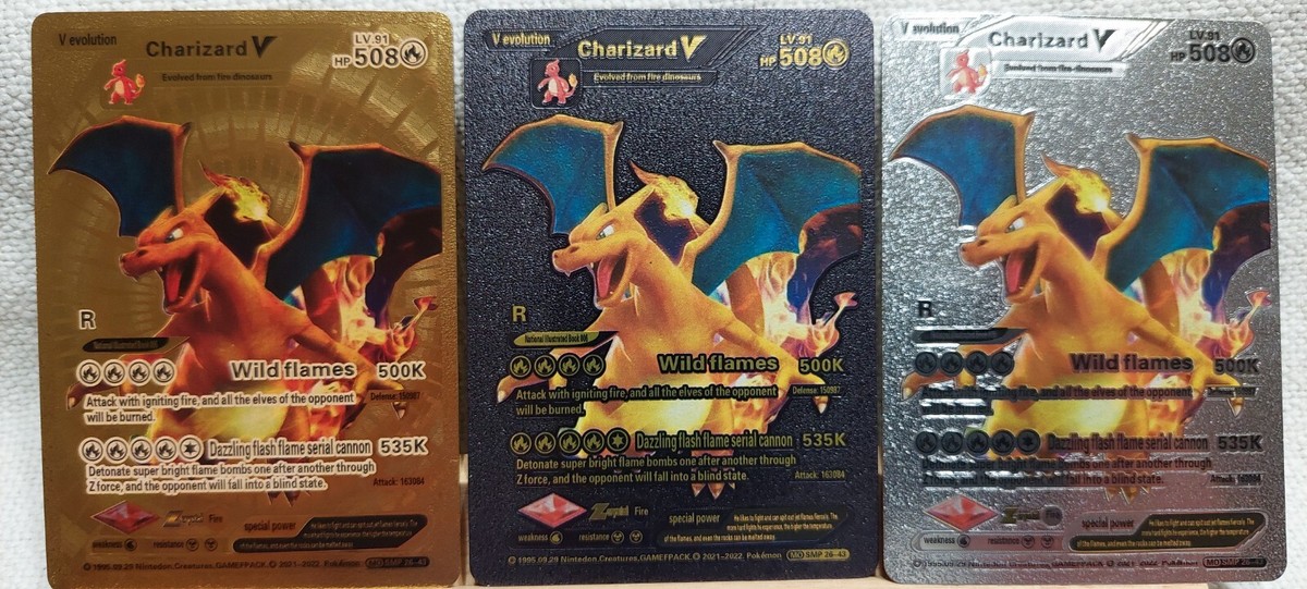 ポケモンカード リザードンV Charizard V ゴールド3枚セット ポケモンカード リザードンV Charizard V ゴールド3枚セット Amazon