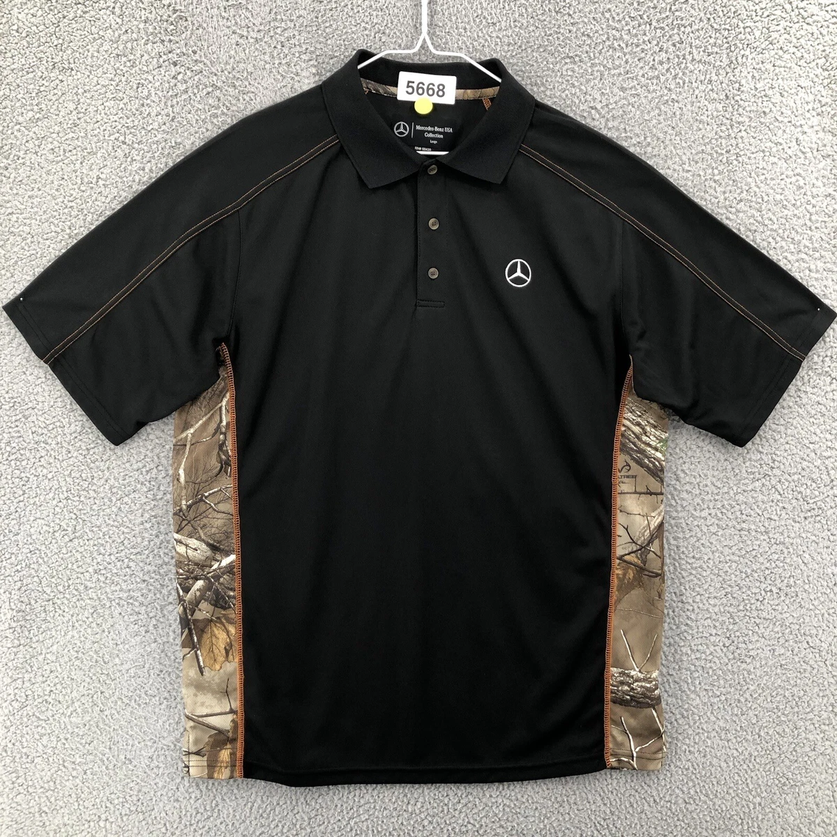 black camo golf shirt