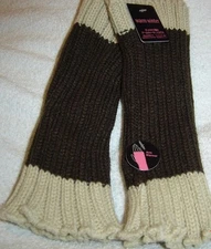 WARM WINTER***BROWN/TAN or BEIGE/PINK***KNIT Arm Warmer yOu chOOse BRAND NEW
