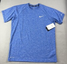 NIKE Men  s Essential Hydroguard Swim T-Shirt UPF 40 NESSA589-494 Blue Sz M NWT