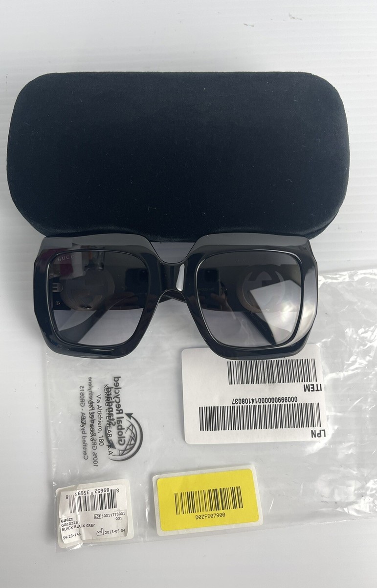 BRAND NEW Gucci GG1022S 001 Gold Black Grey 54mm Gradient Lens Women Sunglasses NEW Gucci GG1022S 001 Gold Black Grey 54mm Gradient Lens  main image 3