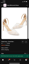 Kate Whitcomb Bridal Heels with strap. Chantilly lace and satin.