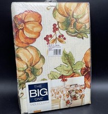 Autumn Harvest Fall Thanksgiving Pumpkin Tablecloth 102x60 Rectangle Fabric