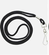 ONE Lanyard ID Badge Neck Strap Holder BLACK