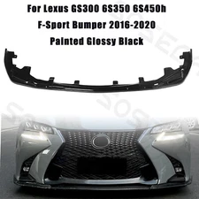For Lexus GS350 GS450h F Sport 2016-2020 Glossy Black Front Bumper Lip Splitters