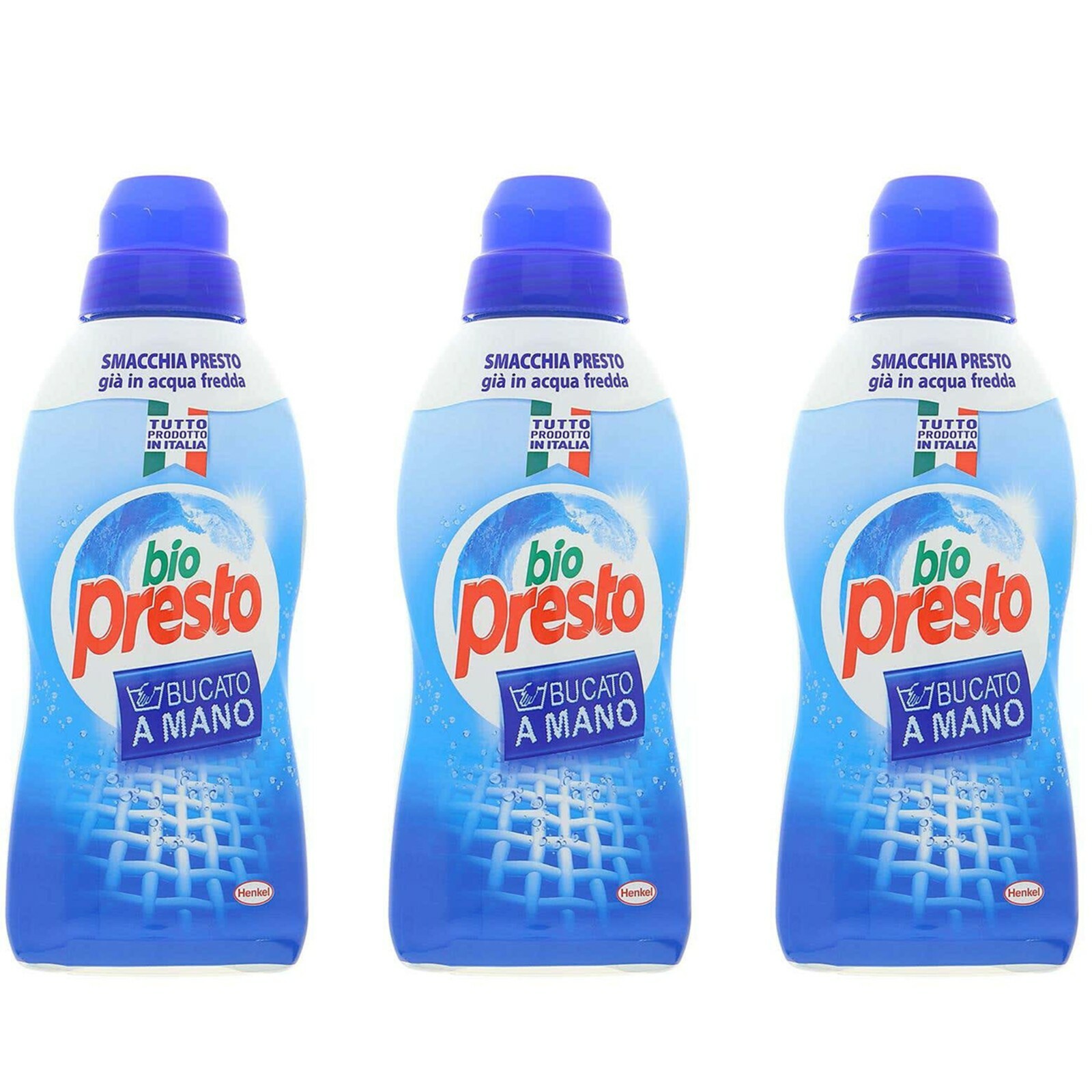 3 pz BIO PRESTO BUCATO A MANO Detersivo Liquido lavaggio a mano smacchia 750ml
