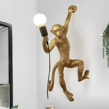 Modern LED Wall Lamps Monkey Sitting Lamp Outdoor Wall Sconce Light Fixtures New