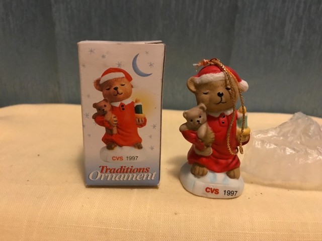 CVS 1997 Traditions Teddy Bear Santa Christmas Holiday Ornament MINT with Box! | eBay