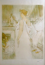 Henri DE TOULOUSE-LAUTREC (1864-1901) Lithographie numérotée ,  timbre à sec