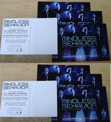 MINDLESS BEHAVIOR All Around the World RARE PROMO POSTCARDS 2013 **10 postcard**