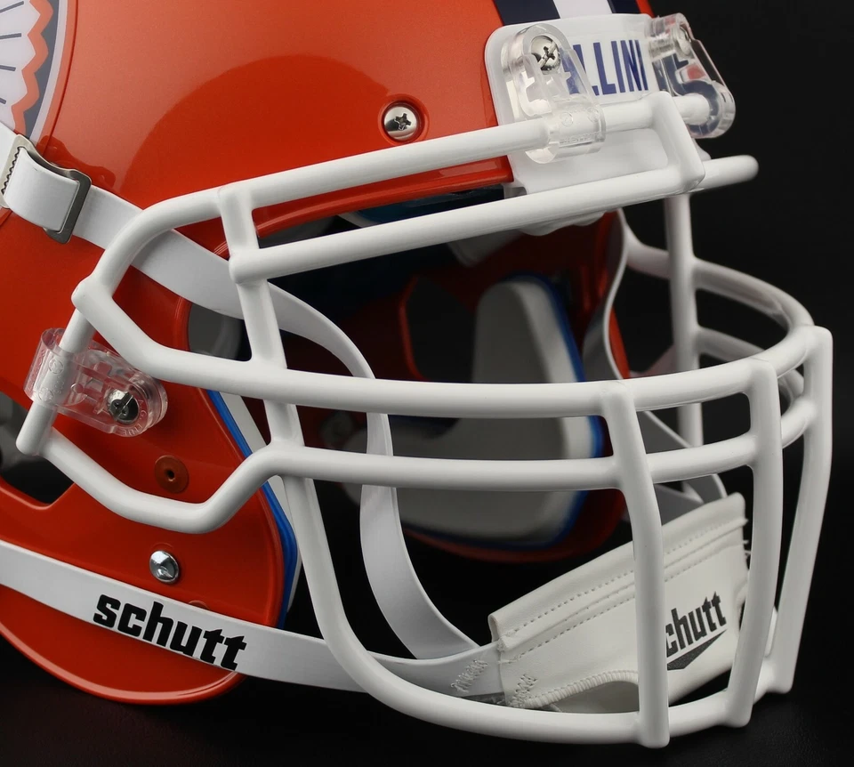 *PERSONALIZADO* Casco de fútbol americano réplica ILLINOIS FIGHTING ILLINI NCAA Schutt XP GAMEDAY Foto 3 de 4