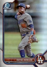 2022 BOWMAN DRAFT CHROME REFRACTOR LOS ANGELES DODGERS - RAYNE DONCON #BDC-188