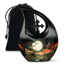 Lunar Brilliance Adult Urn For Burial Ashes Adult Large Decorative Urn 10 Inch