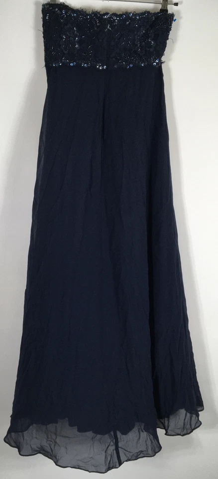 Vestido de Noche TADASHI Lentejuelas Colección Cóctel 100% Seda Sin Tirantes talla 6 Foto 3 de 4