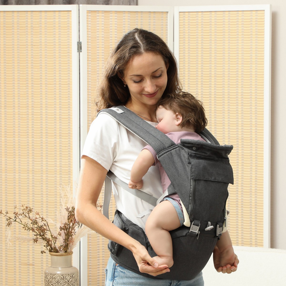 6-in-1 Baby Carrier for Newborn, Toddler, Ergonomic Baby Warp