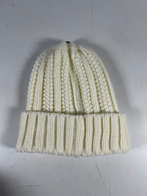 Vince Camuto off White Cuff Womens Hat Cap Beanie Winter cute adjustable stretch