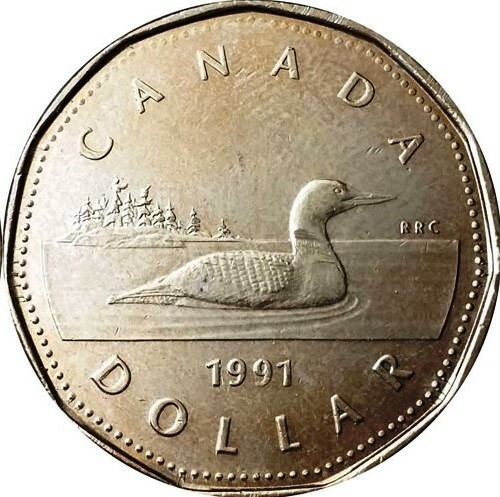 カナヘイ 🇨🇦 Canadian $1 One Dollar Common Loonie Coin, 1991 | eBay