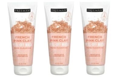 BL  Freeman Facial French Pink Clay Peel-Off Mask 6oz  - **THREE PACK**