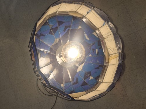 Lampada da appendere vintage Anheuser-Busch birra stile Tiffany plastica mosaico mancava - Foto 8 di 8