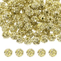 Strass-Perlen FüR Die Herstellung Von Diy-Schmuck, 6 Mm, Hellgelb, 100 StüCk