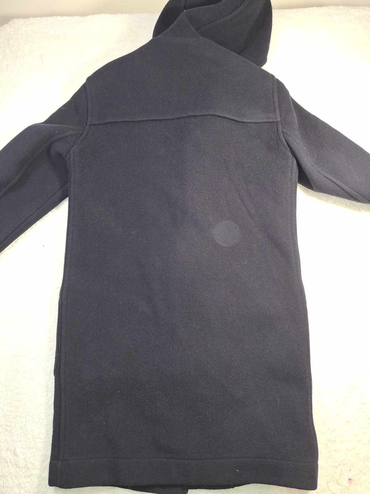 Brooks Brothers Women's Navy Blue Wool Duffle Coat Hooded Plaid Lined Toggle S thumbnail 9