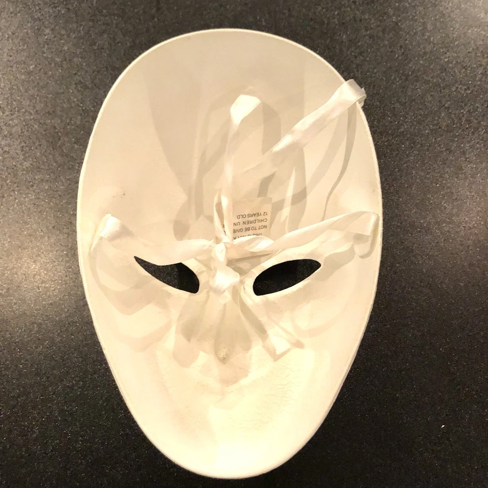 Máscara blanca veneciana sin pintar baile fiesta hágalo usted mismo para disfraz de Halloween Foto 3 de 4