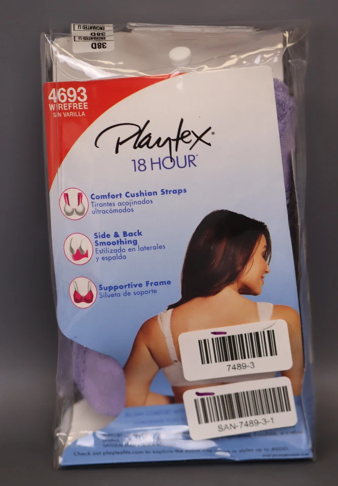 Sujetador Playtex Mujer S 18 Horas Original Confort Correa Sin Alambres Estilo-4693 Foto 3 de 3