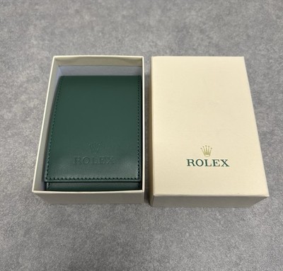 Rolex Etui Tasche Leder Grün Original Rolex Transport Tasche