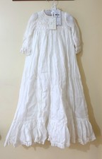 Brand New Authentic Ralph Lauren Baby Christening White Baptism Gown 2-Piece Set