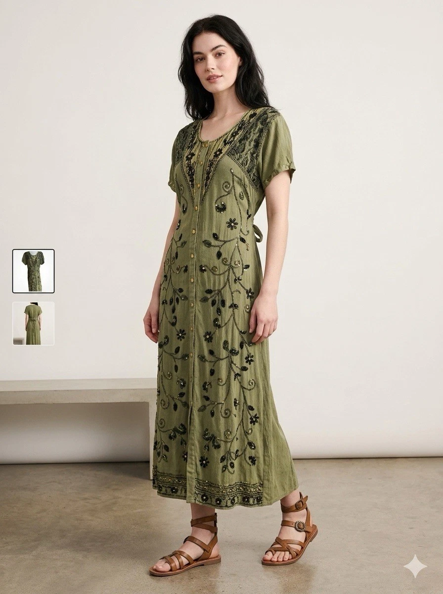 hello molly green satin dress Morning Crush Cowl Maxi Dress main image 0