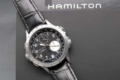 [N MINT w/Box] HAMILTON Khaki Aviation ETO H776121 Pilot 42mm Black QZ Men Watch