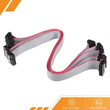 5 x IDC 16 Pins Connector Flat Ribbon Cable Female Connector L 30cm 2.54mm Pitch