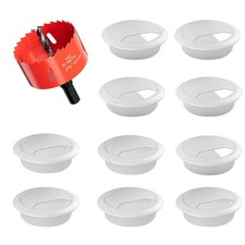 Desk Grommet 2-3/8 inch 60mm 10 Pieces - White Desk Cable Grommet Desk Cable ...