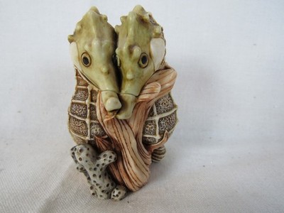 Harmony Kingdom Seahorse Always & Forever Heart Love Trinket Box Figurine 2002