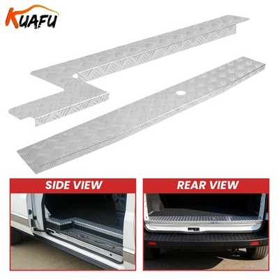For Ford Transit-150/250 /350 HD 2015-2021 Rear&Side Door Scuff Plate Aluminum
