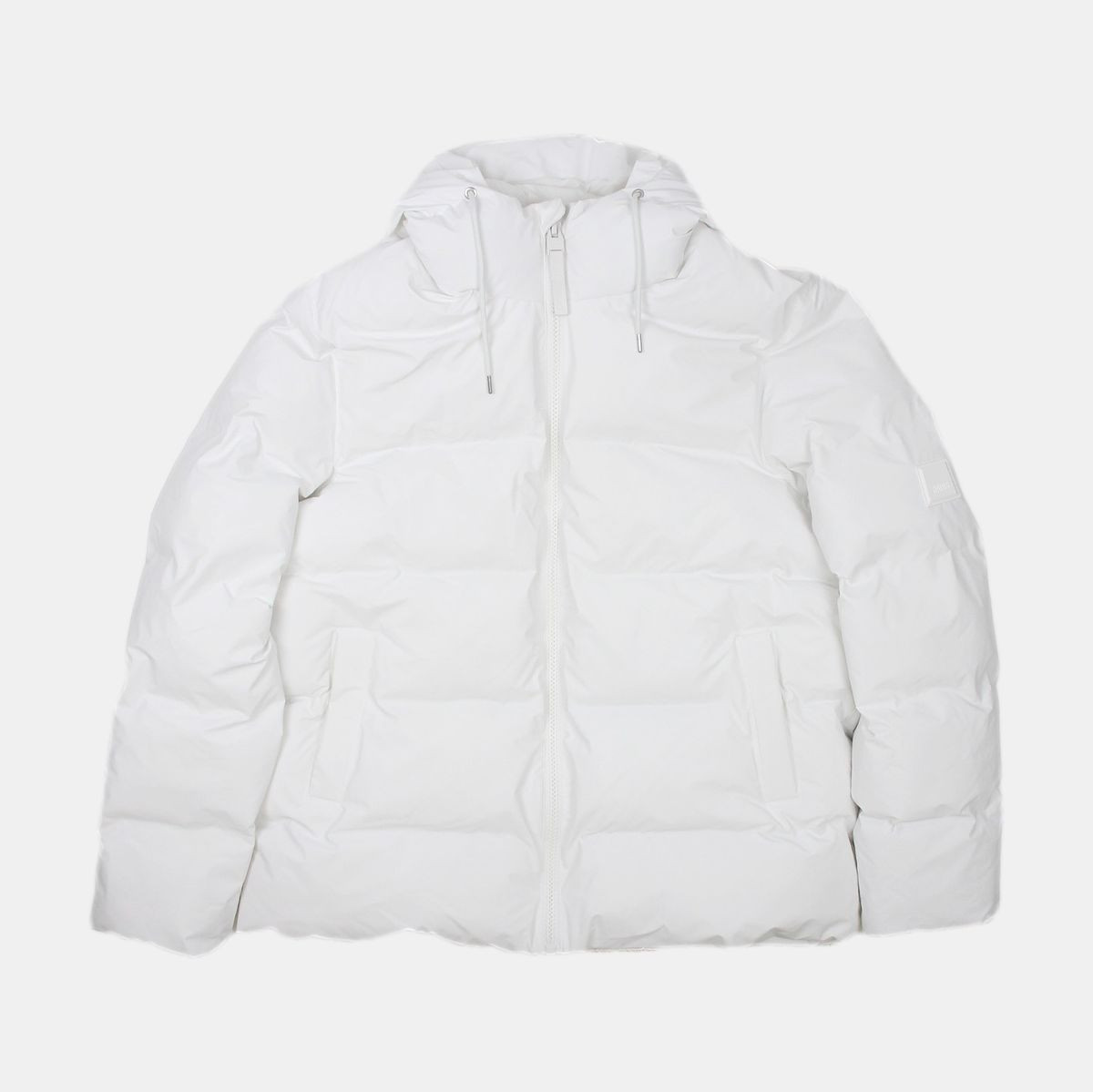 Rains Alta Puffer Jacket for Men in White Size L Polyester