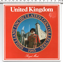 1985 ROYAL MINT GENUINE BRIGHT UNCIRCULATED SEVEN COIN YEAR SET (616)