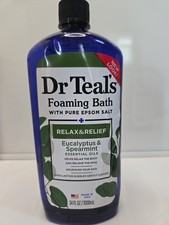 Dr Teal's Foaming Bath-Relax and Relief with Eucalyptus Spearmint, 34fl oz