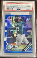 2019 Bowman Draft - Julio Rodriguez #BDC60 - Chrome - Blue Refractor /150 (RC)