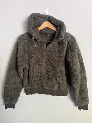 Lululemon Women s 6 Oh So Sherpa Half Zip Sweatshirt Olive Green Hooded Top