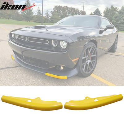 Fits 15-23 Dodge Challenger Scat Pack 2PCS Front Bumper Lip Splitter Protector
