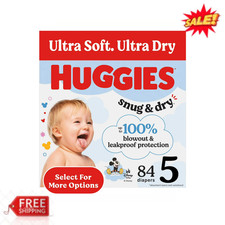 Huggies Snug and Dry Size 5 Baby Diapers 84 Ct Disposable Toddler Care