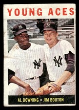 1964 Topps Baseball Card #219 Young Aces Al Downing Jim Bouton