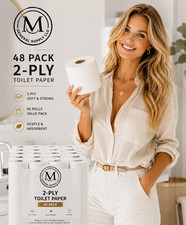TOILET PAPER 48 ROLLS 2 PLY MEGA ROLLS, HOME ESSENTIALS TOILET PAPER