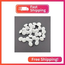 Carytalee 30PC Ivory 12.5mm Satin Fabric Cloth Covered Buttons with Shank Round